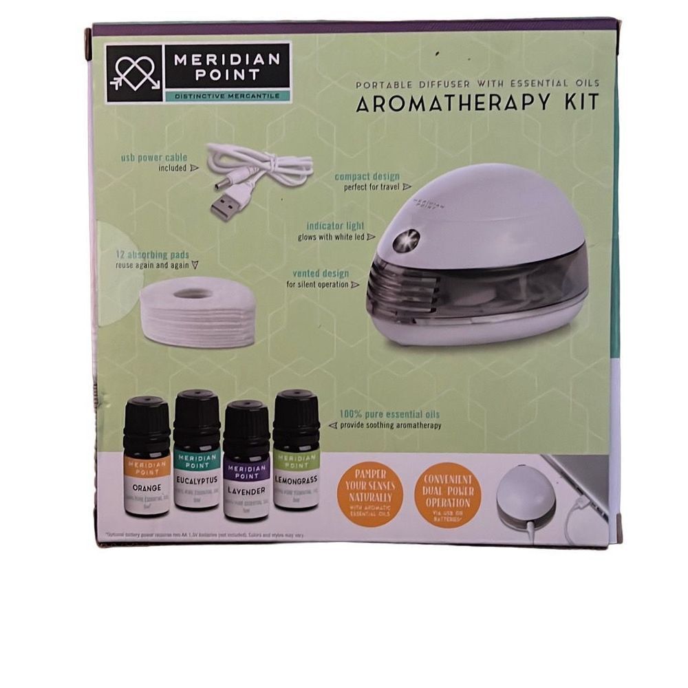 Meridian Point Portable Diffuser With Essential Oils New - Picture 5 of 5